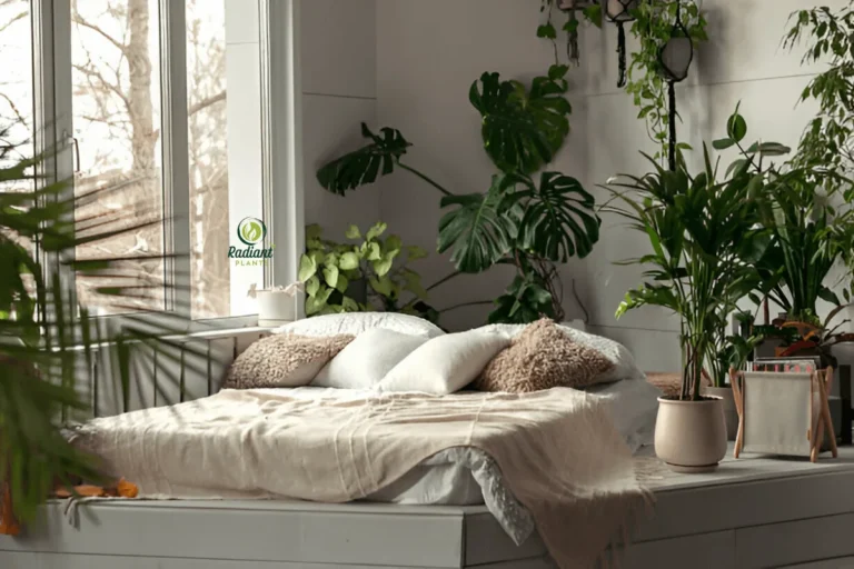 Bright and Airy Room with a Big Monstera Plants