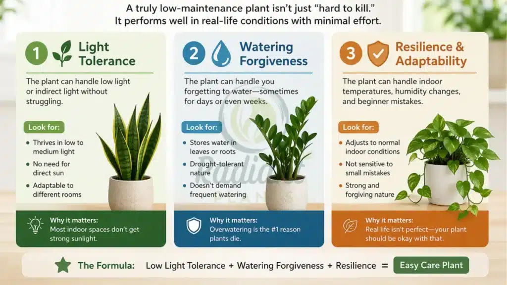 easy care indoor plants for beginners in bright room